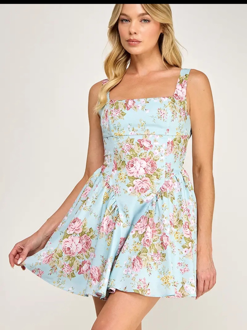The Vintage Shop Floral Print Mini Dress